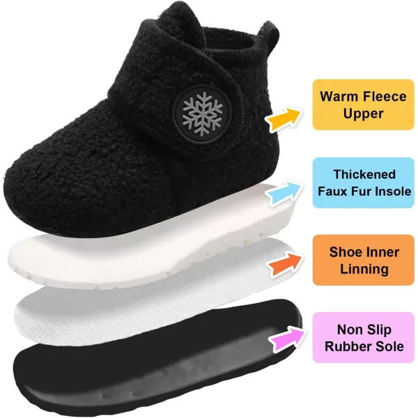 LeIsfIt Toddler Slippers Boys Girls House Slippers Kids Winter Boots Warm Lightweight House Shoes with Non-Slip Sole