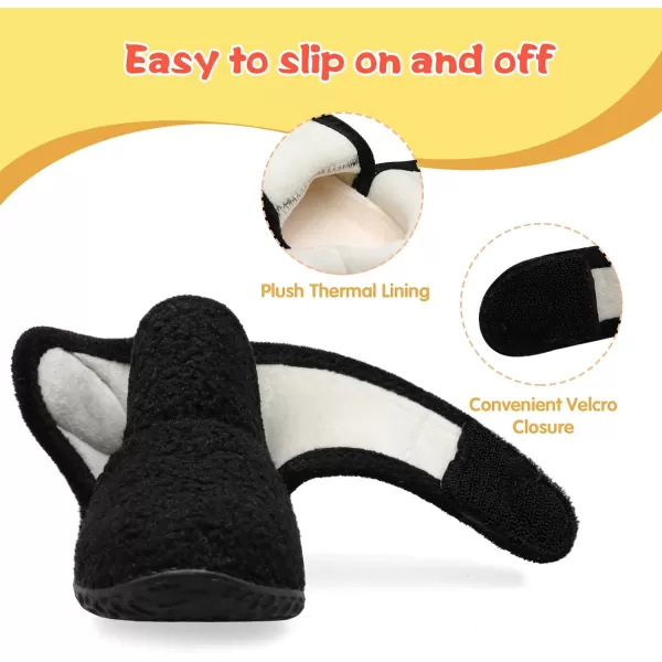 LeIsfIt Toddler Slippers Boys Girls House Slippers Kids Winter Boots Warm Lightweight House Shoes with Non-Slip Sole