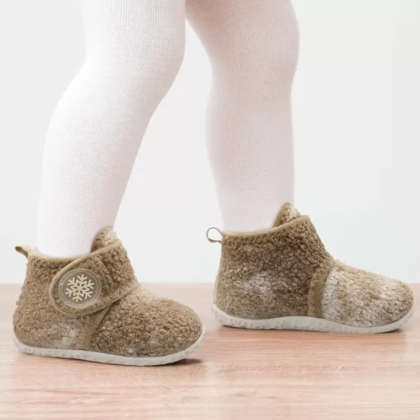 LeIsfIt Toddler Slippers Boys Girls House Slippers Kids Winter Boots Warm Lightweight House Shoes with Non-Slip Sole
