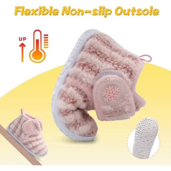 LeIsfIt Toddler Slippers Boys Girls House Slippers Kids Winter Boots Warm Lightweight House Shoes with Non-Slip Sole