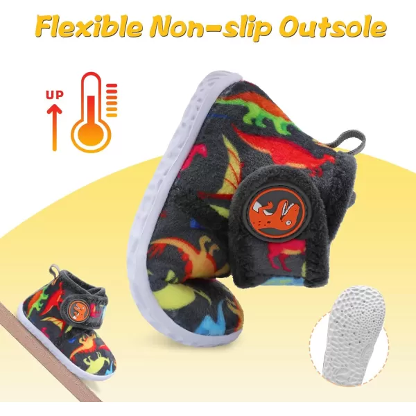 LeIsfIt Toddler Slippers Boys Girls House Slippers Kids Winter Boots Warm Lightweight House Shoes with Non-Slip Sole