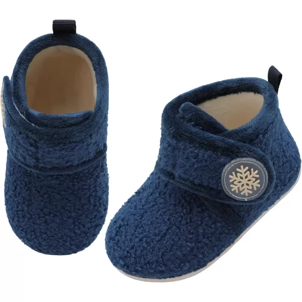 LeIsfIt Toddler Slippers Boys Girls House Slippers Kids Winter Boots Warm Lightweight House Shoes with Non-Slip Sole