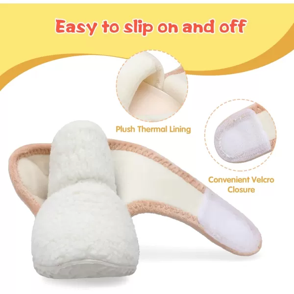 LeIsfIt Toddler Slippers Boys Girls House Slippers Kids Winter Boots Warm Lightweight House Shoes with Non-Slip Sole