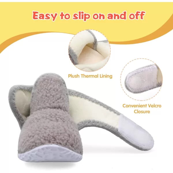 LeIsfIt Toddler Slippers Boys Girls House Slippers Kids Winter Boots Warm Lightweight House Shoes with Non-Slip Sole