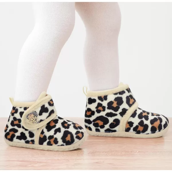 LeIsfIt Toddler Slippers Boys Girls House Slippers Kids Winter Boots Warm Lightweight House Shoes with Non-Slip Sole