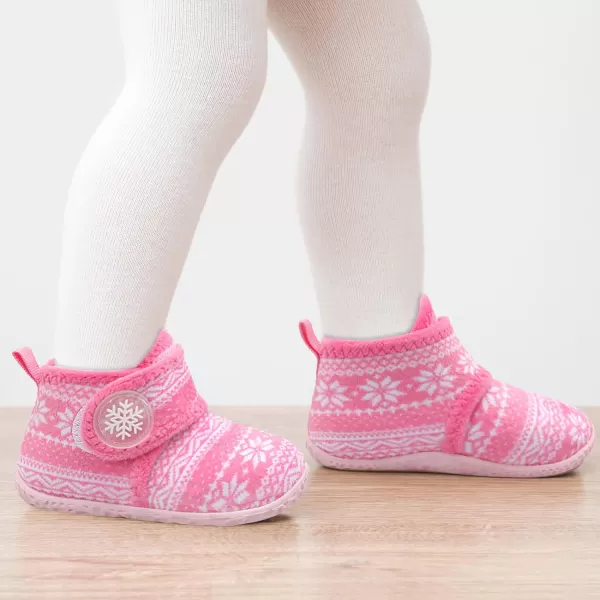 LeIsfIt Toddler Slippers Boys Girls House Slippers Kids Winter Boots Warm Lightweight House Shoes with Non-Slip Sole