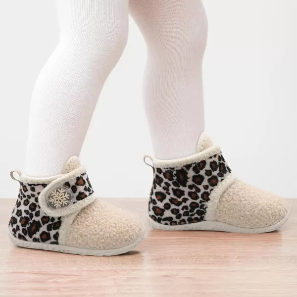 LeIsfIt Toddler Slippers Boys Girls House Slippers Kids Winter Boots Warm Lightweight House Shoes with Non-Slip Sole