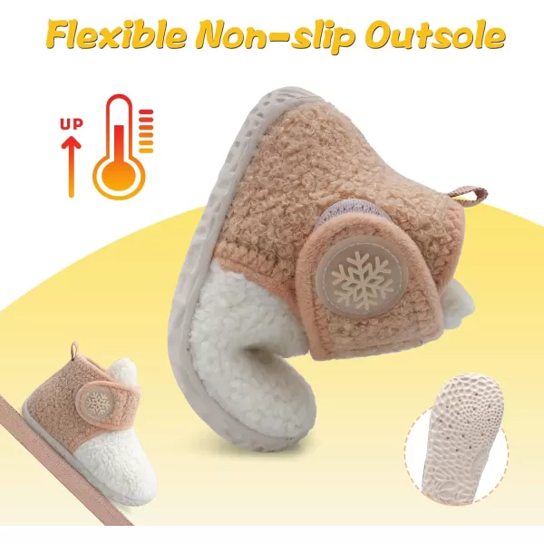 LeIsfIt Toddler Slippers Boys Girls House Slippers Kids Winter Boots Warm Lightweight House Shoes with Non-Slip Sole