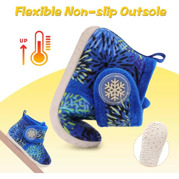 LeIsfIt Toddler Slippers Boys Girls House Slippers Kids Winter Boots Warm Lightweight House Shoes with Non-Slip Sole
