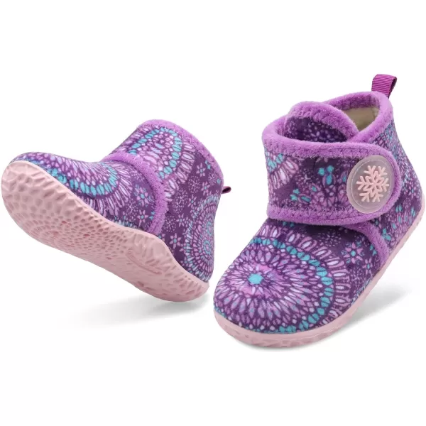 LeIsfIt Toddler Slippers Boys Girls House Slippers Kids Winter Boots Warm Lightweight House Shoes with Non-Slip Sole