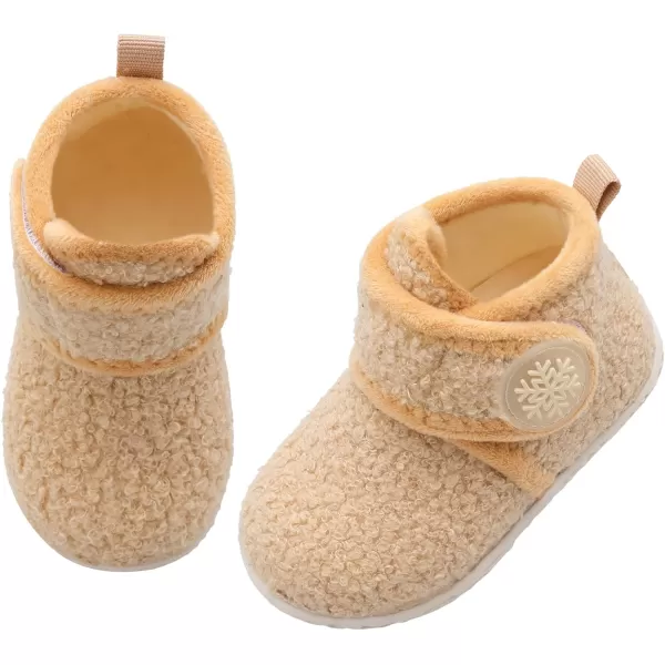 LeIsfIt Toddler Slippers Boys Girls House Slippers Kids Winter Boots Warm Lightweight House Shoes with Non-Slip Sole