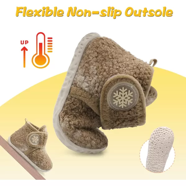 LeIsfIt Toddler Slippers Boys Girls House Slippers Kids Winter Boots Warm Lightweight House Shoes with Non-Slip Sole
