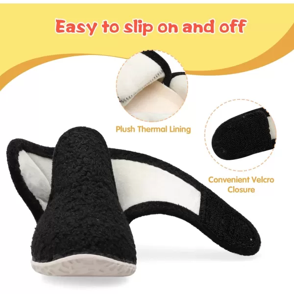 LeIsfIt Toddler Slippers Boys Girls House Slippers Kids Winter Boots Warm Lightweight House Shoes with Non-Slip Sole