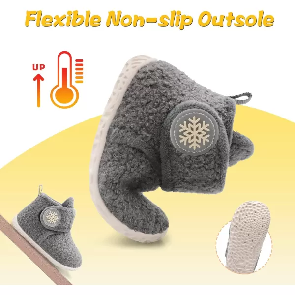 LeIsfIt Toddler Slippers Boys Girls House Slippers Kids Winter Boots Warm Lightweight House Shoes with Non-Slip Sole