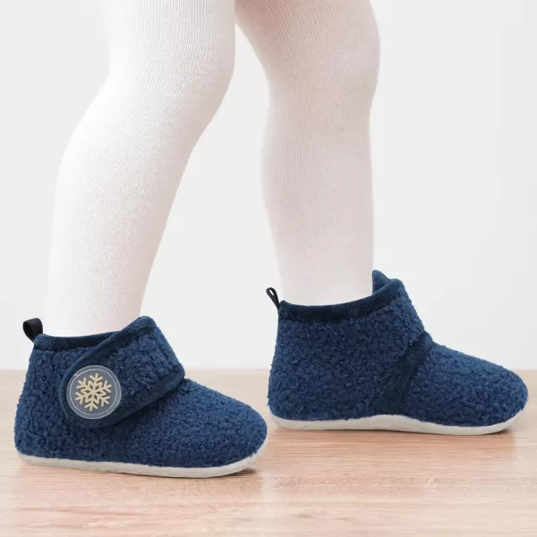 LeIsfIt Toddler Slippers Boys Girls House Slippers Kids Winter Boots Warm Lightweight House Shoes with Non-Slip Sole