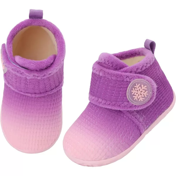 LeIsfIt Toddler Slippers Boys Girls House Slippers Kids Winter Boots Warm Lightweight House Shoes with Non-Slip Sole