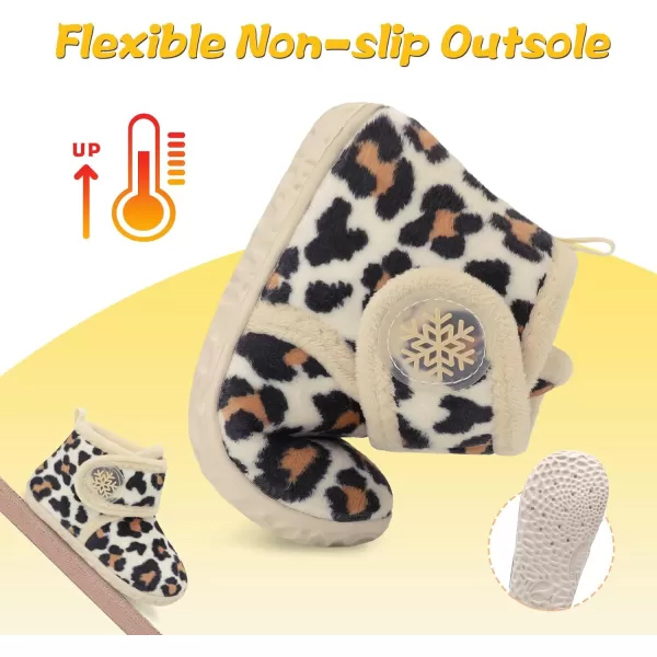 LeIsfIt Toddler Slippers Boys Girls House Slippers Kids Winter Boots Warm Lightweight House Shoes with Non-Slip Sole