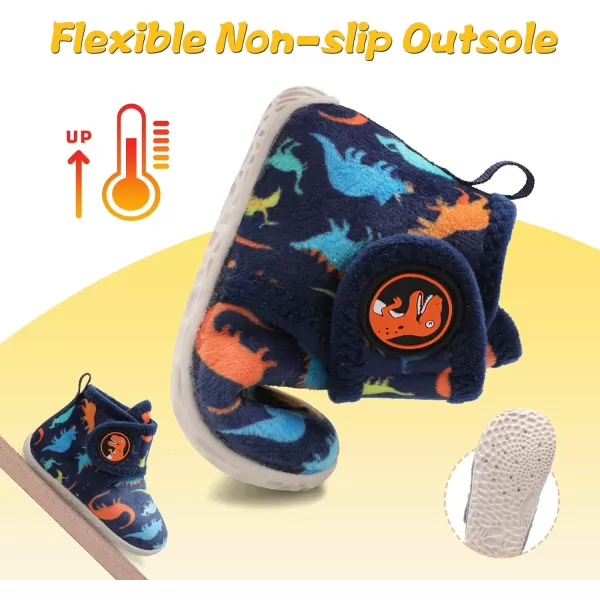 LeIsfIt Toddler Slippers Boys Girls House Slippers Kids Winter Boots Warm Lightweight House Shoes with Non-Slip Sole