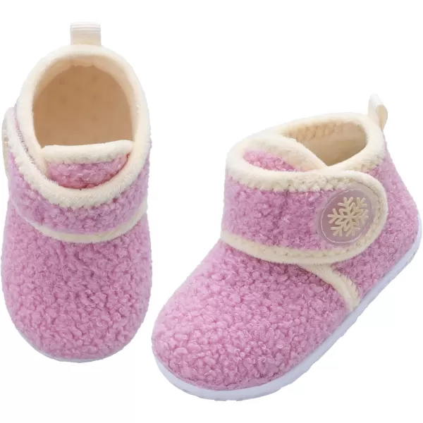 LeIsfIt Toddler Slippers Boys Girls House Slippers Kids Winter Boots Warm Lightweight House Shoes with Non-Slip Sole