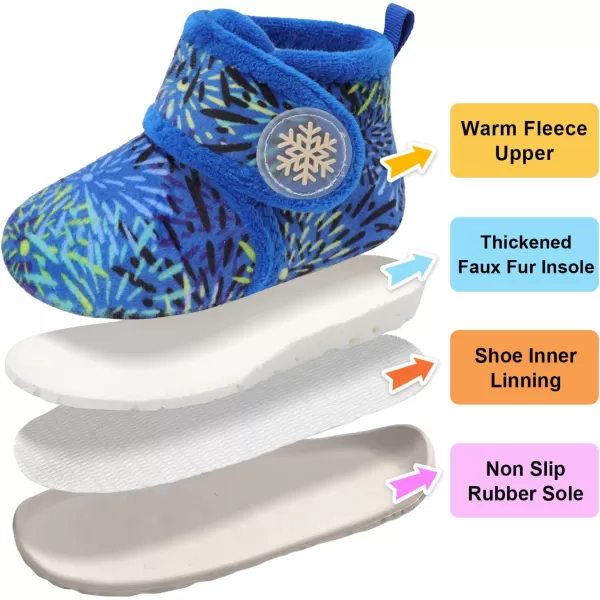 LeIsfIt Toddler Slippers Boys Girls House Slippers Kids Winter Boots Warm Lightweight House Shoes with Non-Slip Sole