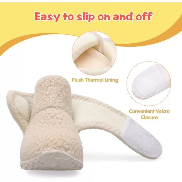 LeIsfIt Toddler Slippers Boys Girls House Slippers Kids Winter Boots Warm Lightweight House Shoes with Non-Slip Sole
