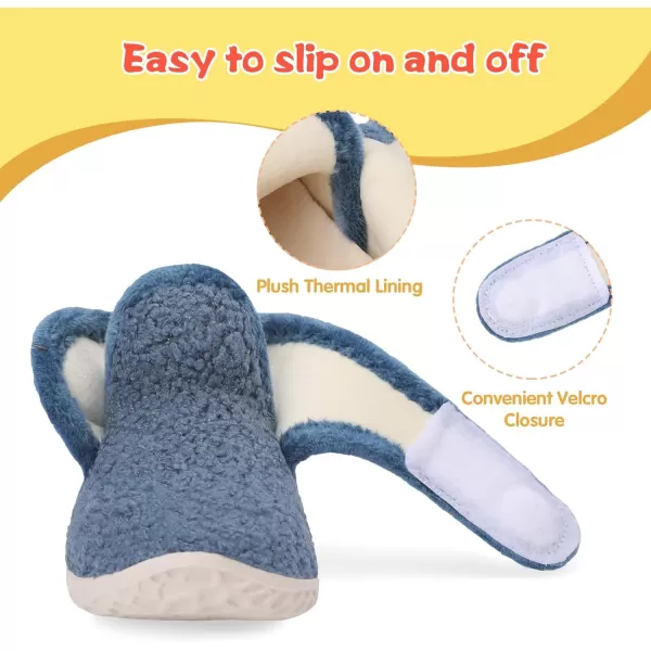 LeIsfIt Toddler Slippers Boys Girls House Slippers Kids Winter Boots Warm Lightweight House Shoes with Non-Slip Sole