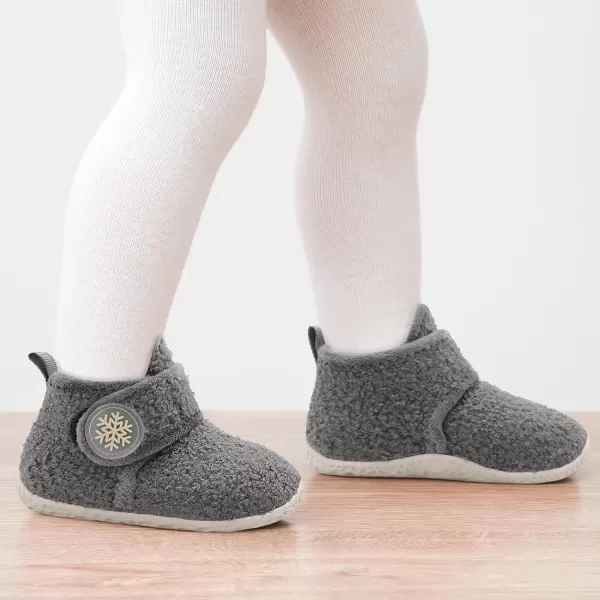 LeIsfIt Toddler Slippers Boys Girls House Slippers Kids Winter Boots Warm Lightweight House Shoes with Non-Slip Sole