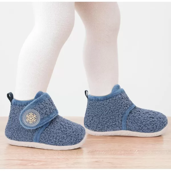 LeIsfIt Toddler Slippers Boys Girls House Slippers Kids Winter Boots Warm Lightweight House Shoes with Non-Slip Sole