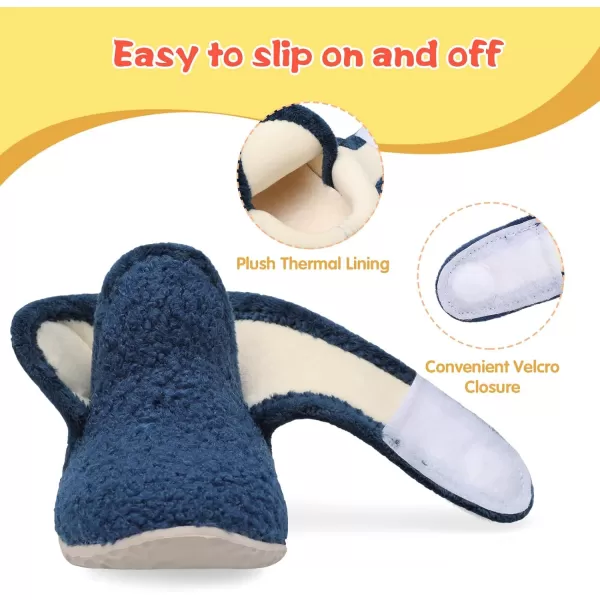 LeIsfIt Toddler Slippers Boys Girls House Slippers Kids Winter Boots Warm Lightweight House Shoes with Non-Slip Sole