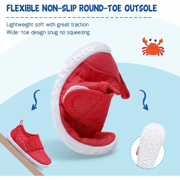 LeIsfIt Toddler Water Shoes Boys Girls Aqua Socks Kids Breathable Swim Shoes Non-Slip Barefoot Beach Shoes