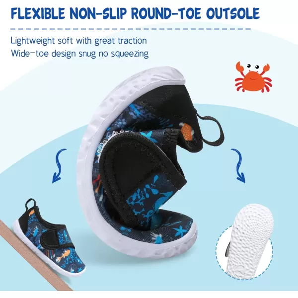 LeIsfIt Toddler Water Shoes Boys Girls Aqua Socks Kids Breathable Swim Shoes Non-Slip Barefoot Beach Shoes