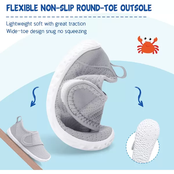 LeIsfIt Toddler Water Shoes Boys Girls Aqua Socks Kids Breathable Swim Shoes Non-Slip Barefoot Beach Shoes