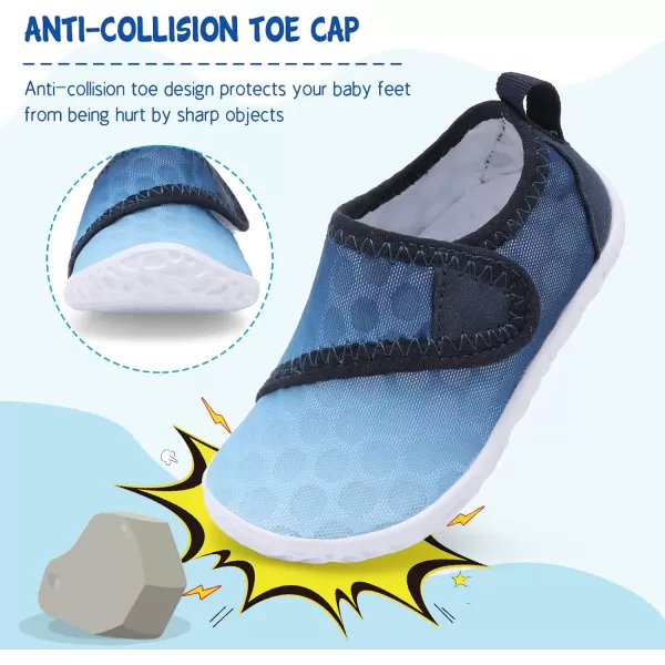 LeIsfIt Toddler Water Shoes Boys Girls Aqua Socks Kids Breathable Swim Shoes Non-Slip Barefoot Beach Shoes
