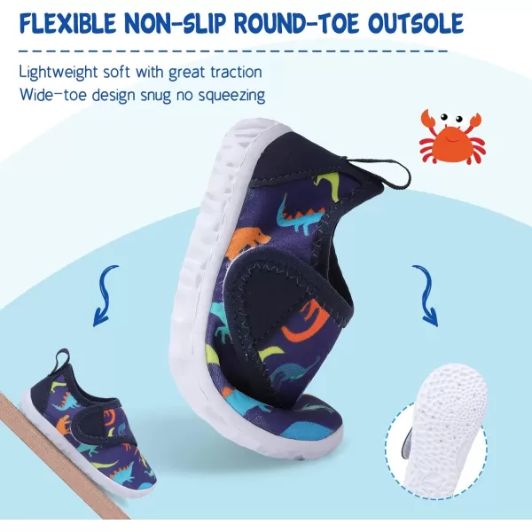LeIsfIt Toddler Water Shoes Boys Girls Aqua Socks Kids Breathable Swim Shoes Non-Slip Barefoot Beach Shoes