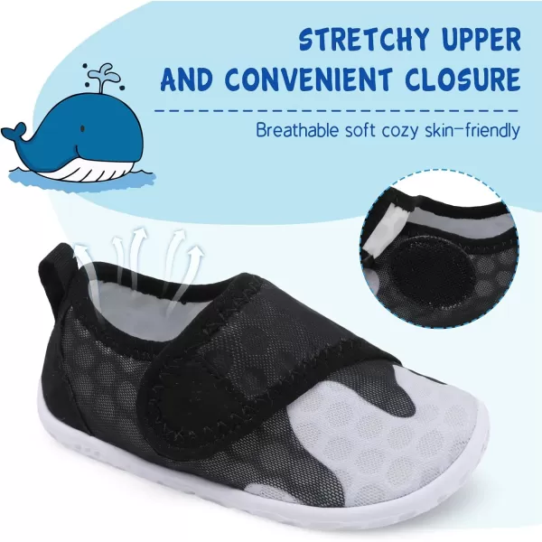 LeIsfIt Toddler Water Shoes Boys Girls Aqua Socks Kids Breathable Swim Shoes Non-Slip Barefoot Beach Shoes