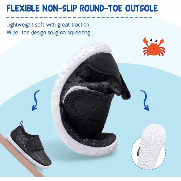 LeIsfIt Toddler Water Shoes Boys Girls Aqua Socks Kids Breathable Swim Shoes Non-Slip Barefoot Beach Shoes
