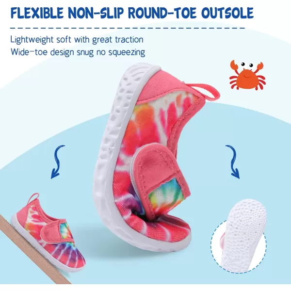 LeIsfIt Toddler Water Shoes Boys Girls Aqua Socks Kids Breathable Swim Shoes Non-Slip Barefoot Beach Shoes
