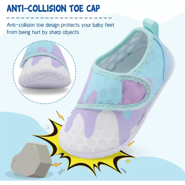 LeIsfIt Toddler Water Shoes Boys Girls Aqua Socks Kids Breathable Swim Shoes Non-Slip Barefoot Beach Shoes