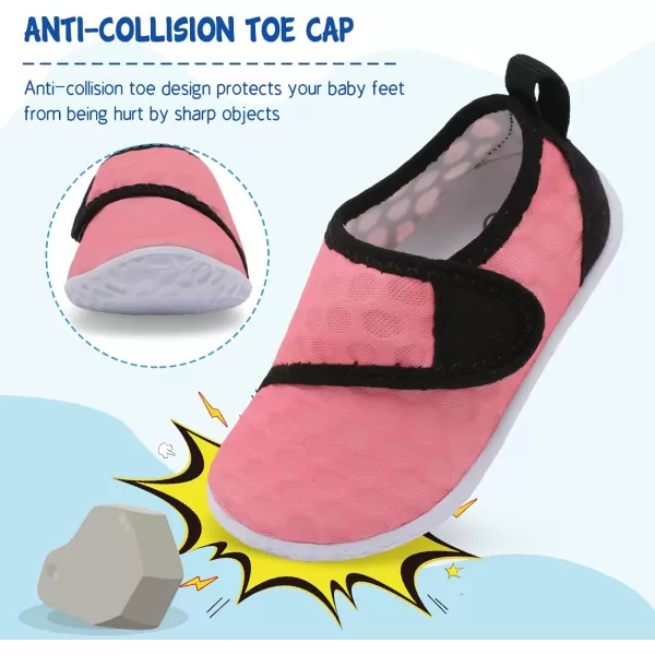 LeIsfIt Toddler Water Shoes Boys Girls Aqua Socks Kids Breathable Swim Shoes Non-Slip Barefoot Beach Shoes