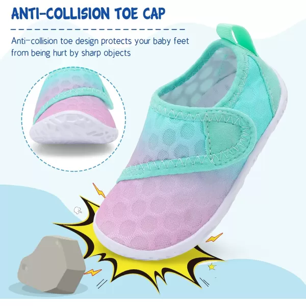 LeIsfIt Toddler Water Shoes Boys Girls Aqua Socks Kids Breathable Swim Shoes Non-Slip Barefoot Beach Shoes
