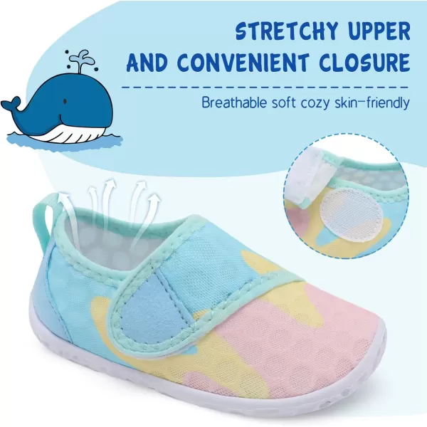 LeIsfIt Toddler Water Shoes Boys Girls Aqua Socks Kids Breathable Swim Shoes Non-Slip Barefoot Beach Shoes