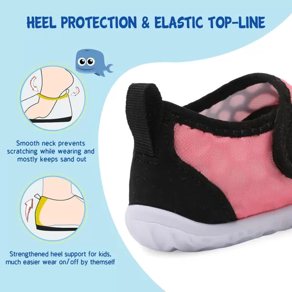 LeIsfIt Toddler Water Shoes Boys Girls Aqua Socks Kids Breathable Swim Shoes Non-Slip Barefoot Beach Shoes