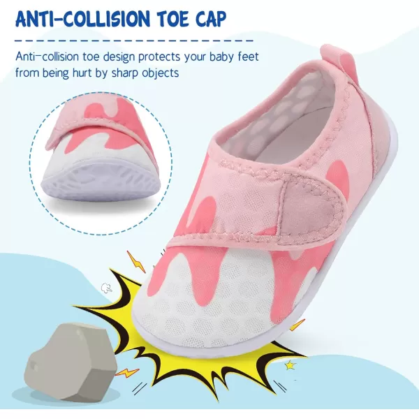 LeIsfIt Toddler Water Shoes Boys Girls Aqua Socks Kids Breathable Swim Shoes Non-Slip Barefoot Beach Shoes