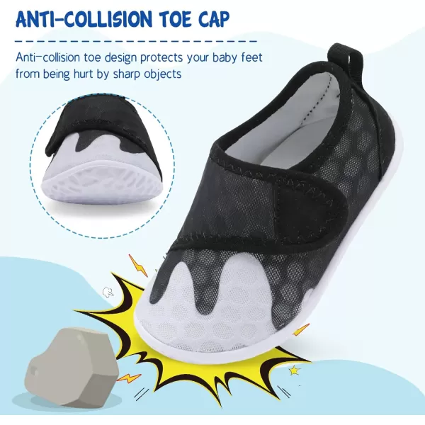 LeIsfIt Toddler Water Shoes Boys Girls Aqua Socks Kids Breathable Swim Shoes Non-Slip Barefoot Beach Shoes