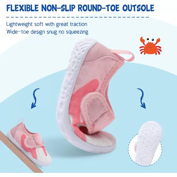 LeIsfIt Toddler Water Shoes Boys Girls Aqua Socks Kids Breathable Swim Shoes Non-Slip Barefoot Beach Shoes