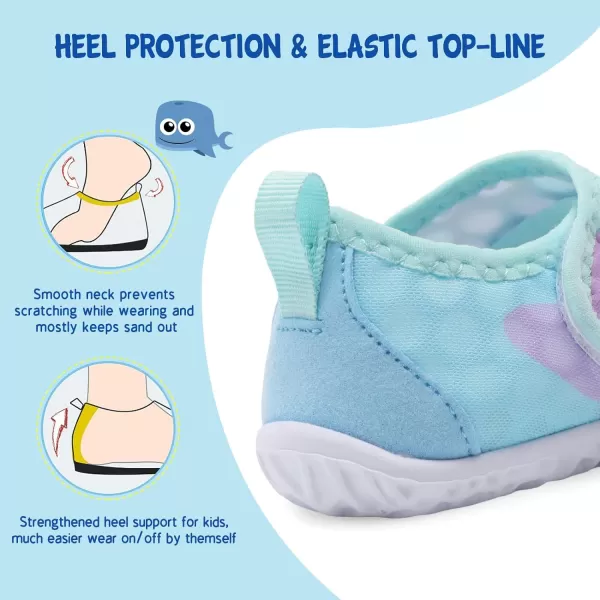 LeIsfIt Toddler Water Shoes Boys Girls Aqua Socks Kids Breathable Swim Shoes Non-Slip Barefoot Beach Shoes