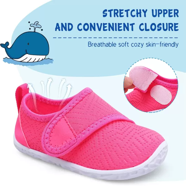 LeIsfIt Toddler Water Shoes Boys Girls Aqua Socks Kids Breathable Swim Shoes Non-Slip Barefoot Beach Shoes