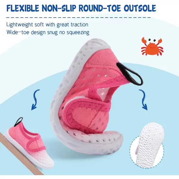 LeIsfIt Toddler Water Shoes Boys Girls Aqua Socks Kids Breathable Swim Shoes Non-Slip Barefoot Beach Shoes