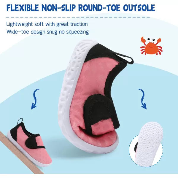 LeIsfIt Toddler Water Shoes Boys Girls Aqua Socks Kids Breathable Swim Shoes Non-Slip Barefoot Beach Shoes
