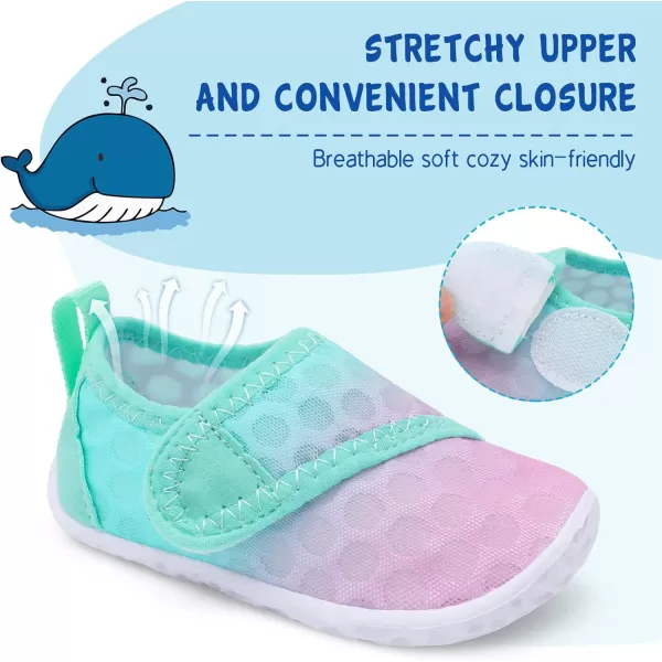 LeIsfIt Toddler Water Shoes Boys Girls Aqua Socks Kids Breathable Swim Shoes Non-Slip Barefoot Beach Shoes